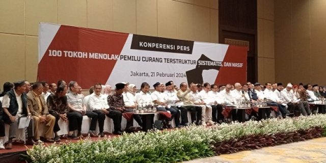 Seratus Tokoh Menolak Pilpres Curang Terstruktur, Sistematis, dan Masif