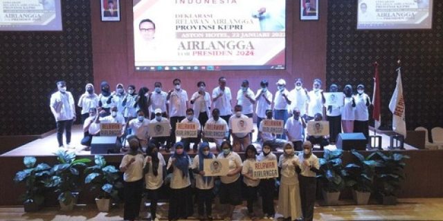 Relawan di Kepri Deklarasi Dukung Airlangga Hartarto Jadi Capres 2024