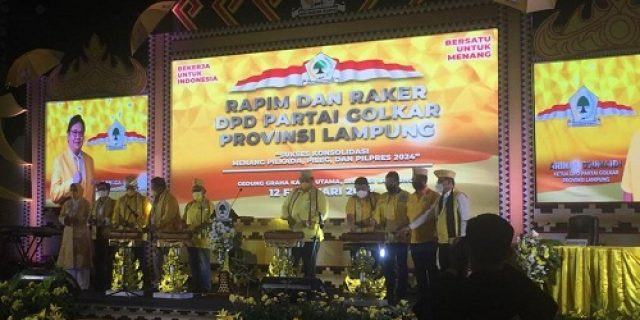 100 Persen Golkar Lampung Dukung Airlangga Hartarto Maju Capres 2024