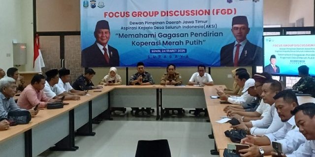 AKSI Jatim Gelar FGD, Seluruh Stakeholder Bersepakat Dukung Pendirian Koperasi Desa Merah Putih