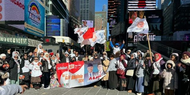 Deklarasi dan dukungan Sahabat AMIN dari Times Square, New York