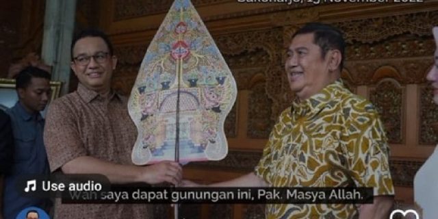 Anies, Wayang, dan Pelestarian Budaya Nusantara