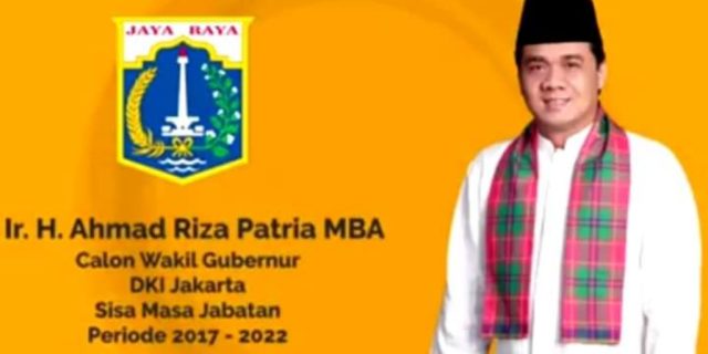 Dok!! Ahmad Riza Patria Terpilih Jadi Wagub DKI Jakarta