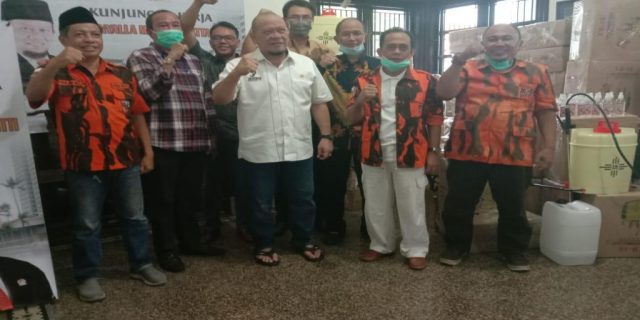 Pemuda Pancasila Jatim Bagi Disinfektan ke 38 Kota Kabupaten se Jatim