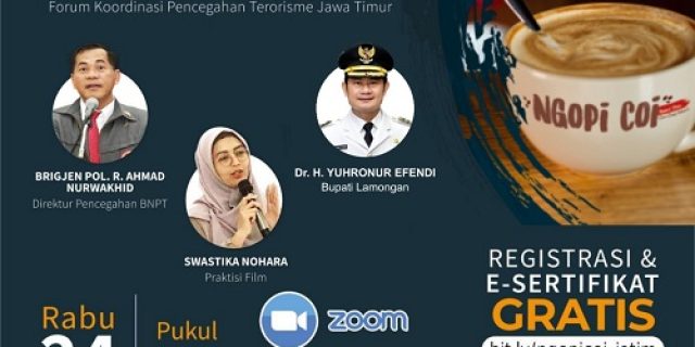 BNPT Gelar Talkshow Ngopi Coi di Lamongan, Bertema Literasi Digital Cegah Radikalisme/Terorisme
