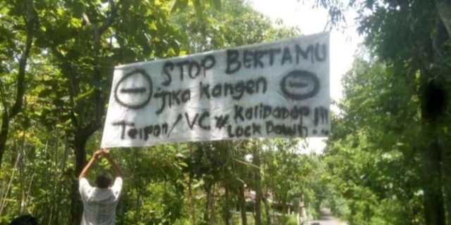 Layaknya gerbang tol, atasi corona warga Gunungkidul pasang palang pintu disetiap perkampungan