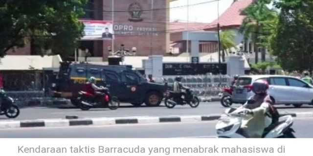 Sadis, Demo di Makasar Mahasiswa Dilindas Mobil Barracuda