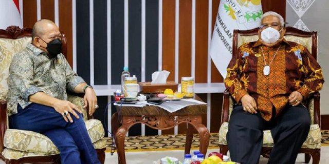 Temui Ketua DPD RI, Gubernur Sultra Dukung RUU Daerah Kepulauan