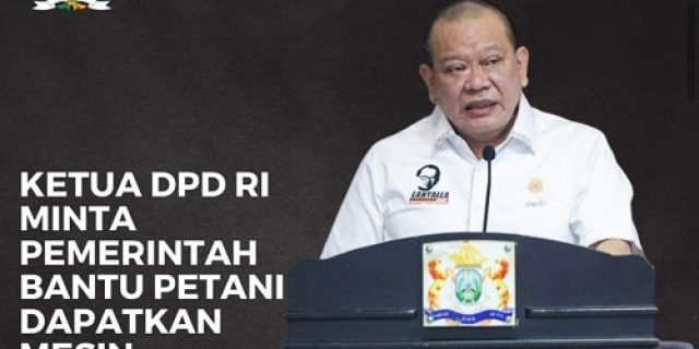 Ketua DPD RI Minta Pemerintah Bantu Petani Dapatkan Mesin Penggiling Padi