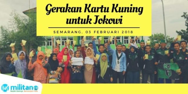 HMI Cabang Semarang Juga Beri Kartu Kuning Jokowi