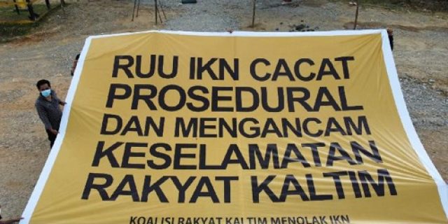 Koalisi Kaltim Tolak UU Ibu Kota Negara, Berpotensi Gusur Lahan Adat