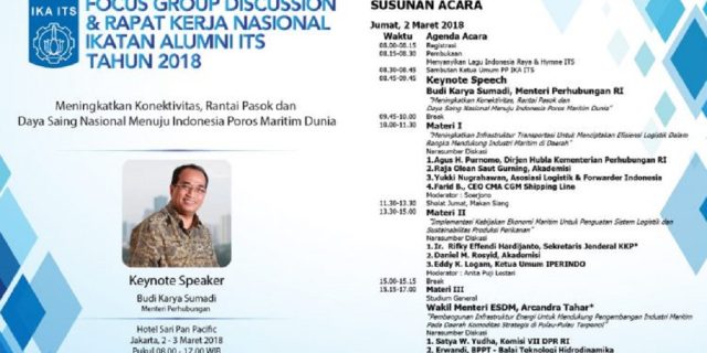 Cari Terobosan Akselerasi Pembangunan Ekonomi Maritim, IKA ITS Gelar FGD 2 Maret 2018