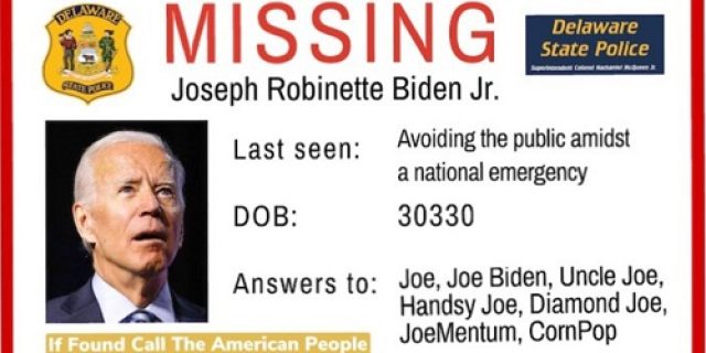 Joe Biden Dinyatakan Sebagai “Orang Hilang”