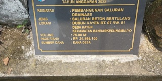 Mark Up Anggaran Rehabilitasi Saluran Drainase, Warga Meminta APH Turun Tangan, Diduga Sebagian Anggaran Dibuat Bancaan Sesama Perangkat