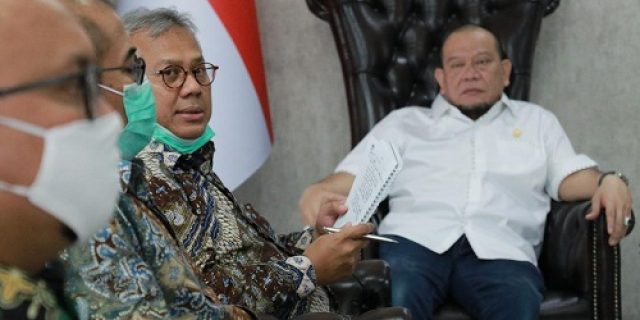 Didampingi Ketua Komite I, LaNyalla Ingatkan Ketua KPU dan Bawaslu