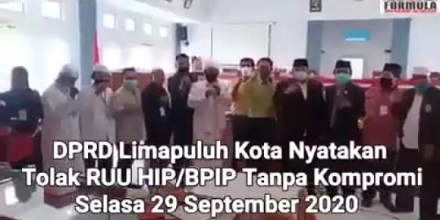 DPRD Limapuluh Kota Tolak RUU HIP/BPIP