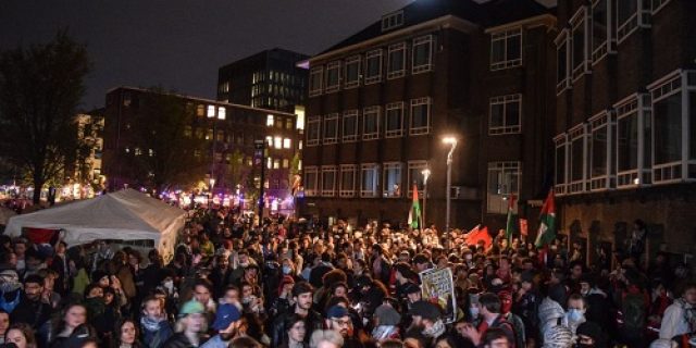 Mahasiswa Belgia dan Belanda memprotes perang Israel di Gaza