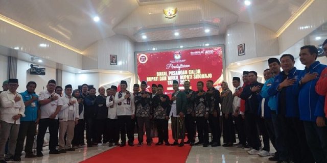 Mas Iin Dan Mas Edi Usung Tagline SAE Daftar Paling Akhir Ke KPU Sidoarjo