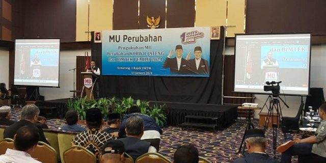 Relawan MU Perubahan Korwil Jateng Dikukuhkan, Ini Target Perolehan Suara Paslon AMIN di Jateng