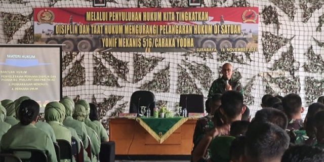 Yonif Mekanis 516/CY Branjangan Menerima Penyuluhan Hukum Dari Kumdam V/Brawijaya Yonif Mekanis 516/CY Branjangan Menerima Penyuluhan Hukum Dari Kumdam V/Brawijaya