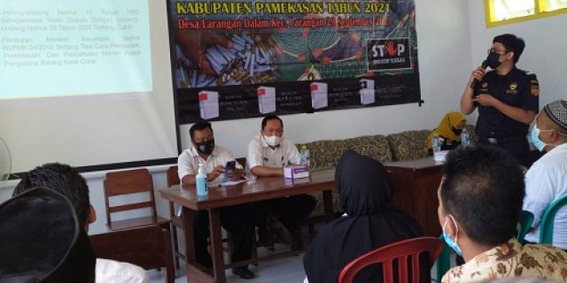 Sosialisasi, Bea Cukai Madura dan Pemkab Pamekasan Ajak Masyarakat Perangi Rokok ilegal