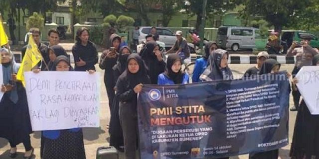 Ketua DPRD Sumenep Diduga Persekusi PSK, PMII Demo Tuntut Minta Maaf