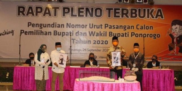 Pilbub Ponorogo, Dapat Nomor Urut 1, Sugiri : Ini Simbul Bersatunya Elemen Masyarakat Untuk Kemenangan Di Pulbub 2020
