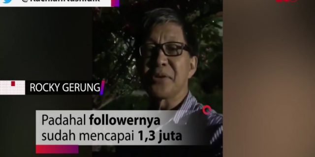 Akun Twitter Rocky Gerung Diretas, Followernya Sudah Capai 1,3 Juta Orang