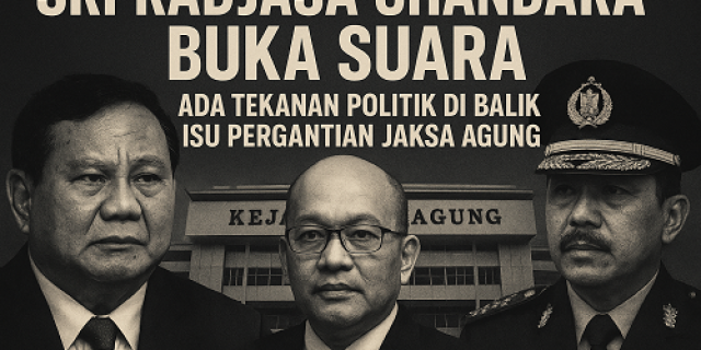 Sri Radjasa Chandara Buka Suara: Ada Tekanan Politik di Balik Isu Pergantian Jaksa Agung