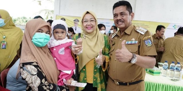 Warga Tebingtinggi Antusias Mengikuti Launching Imunisasi Sub Pin Polio