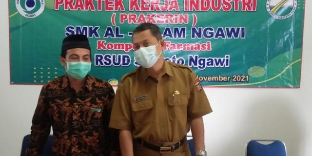 SMK Farmasi Al-Islam Ngawi Lakukan Praktek Kerja Industri, Bekerjasama dengan RSUD dr. Soeroto Kab. Ngawi.