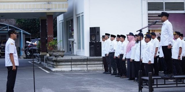 Pimpinan Apel Perdana Gabungan, Pj Walikota Tebingtinggi Tekankan ‘Esprit de Corp’