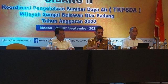 Pj Walikota Tebingtinggi Sampaikan Isu Strategis Penanganan Banjir Pada Sidang II TKPSDA