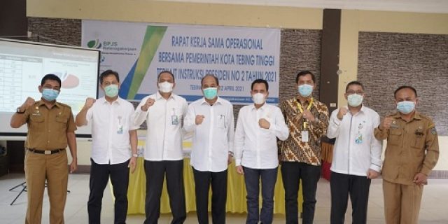 Pemko Tebingtinggi Jalin Kerjasama Dengan BPJS Ketenagakerjaan Sekalgus Sosialisasi Inpres No.2 Tahun 2021