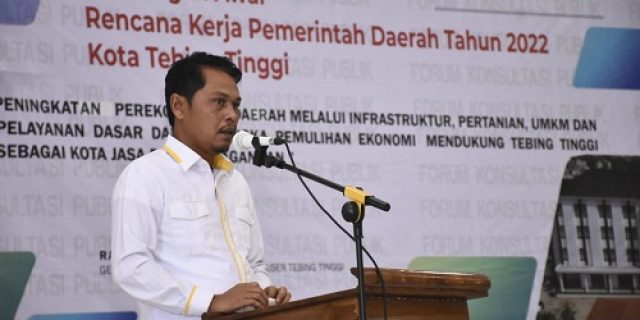 Pemko Tebingtinggi Gelar Forum Konsultasi Publik Bahas RKPD tahun 2022