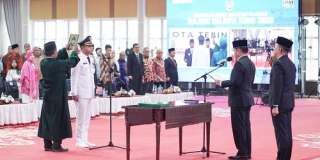 Pj Gubernur Sumatera Utara Lantik Moetaqqien Hasrimi Menjadi Pj Wali Kota Tebingtinggi