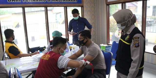 333 Orang Personil Polres Tebingtinggi Ikuti Pemeriksaan Kesehatan