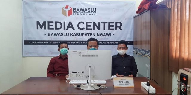 Bawaslu Ngawi Ikuti Konsolidasi Nasional Penegakan Hukum Secara Daring