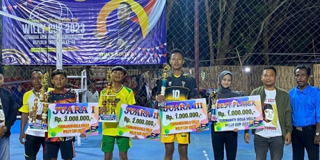 Lomba Bola Volly Willy Cup Se- Madura Berakhir, Farhan: Untuk Mengasah Bibit Pemain Unggul di Madura