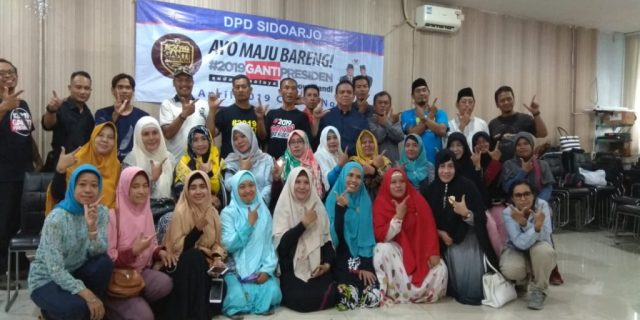 Relawan Ganti Presiden (RGP) DPD Sidoarjo Adakan Deklarasi Dan Pelatihan Aplikasi Kawal TPS