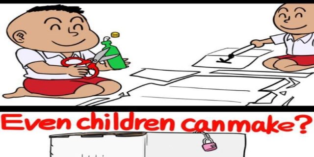 Karikaturis Jepang Kritik Kotak Kardus KPU : Even Children Can Make?