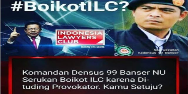 Beredar Polling Boikot ILC di TV ONE, Hasilnya : 97% Tidak Setuju