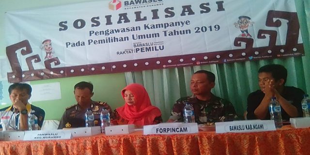 Panwaslu Ngrambe Kabupaten Ngawi Adakan Sosialisasi Kampanye Pemilu