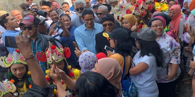 Warga Malang Antusias Sambut Sandiaga Uno