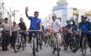 Sandiaga Bersepeda Bersama Warga Purwokerto
