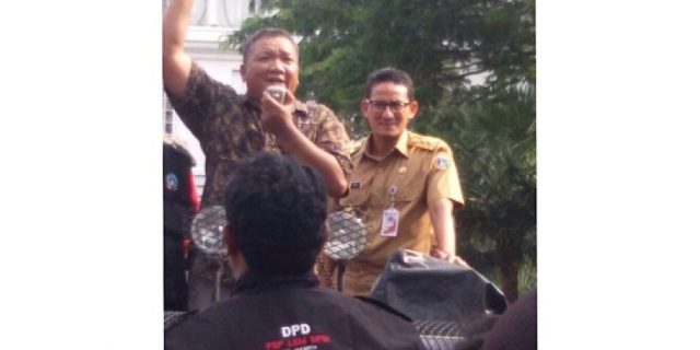 Tuntutan UMP didengar langsung, buruh Jakarta hormat ke Anies-Sandi
