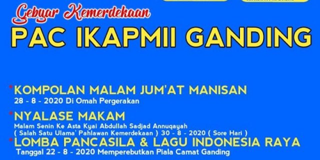 Peringati HUT RI ke-75, PAC IKAPMII Ganding Gelar Gebyar Kemerdekan