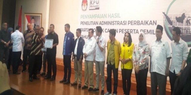 12 Parpol Lolos ke Tahap Verifikasi Faktual Pemilu 2019
