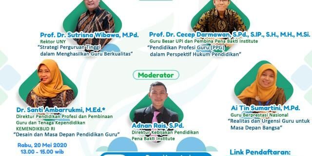 Pena Bakti Institute bersama Rektor UNY, Guru Besar UPI, hingga Kemendikbud rumuskan Desain Pendidikan Guru